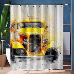 Car Old Art Abstract Shower Curtain 60  X 72  (medium)  by Celenk