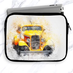 Car Old Art Abstract Apple Ipad 2/3/4 Zipper Cases by Celenk