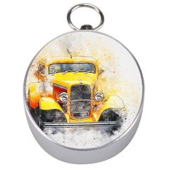 Car Old Art Abstract Silver Compasses by Celenk