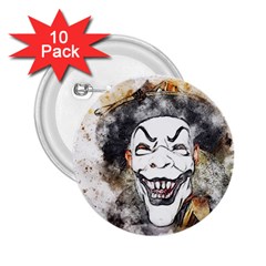 Mask Party Art Abstract Watercolor 2 25  Buttons (10 Pack)  by Celenk