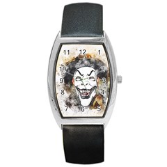 Mask Party Art Abstract Watercolor Barrel Style Metal Watch by Celenk