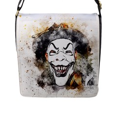 Mask Party Art Abstract Watercolor Flap Messenger Bag (l) 