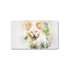 Cat Animal Art Abstract Watercolor Magnet (name Card) by Celenk