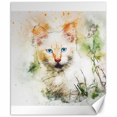 Cat Animal Art Abstract Watercolor Canvas 20  X 24   by Celenk