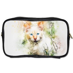 Cat Animal Art Abstract Watercolor Toiletries Bags by Celenk