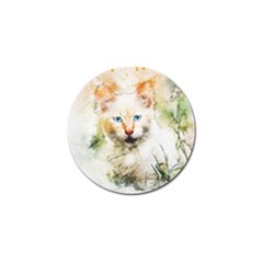 Cat Animal Art Abstract Watercolor Golf Ball Marker (4 Pack) by Celenk