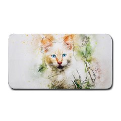 Cat Animal Art Abstract Watercolor Medium Bar Mats by Celenk