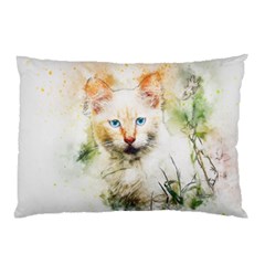 Cat Animal Art Abstract Watercolor Pillow Case