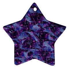 Techno Grunge Punk Ornament (star)