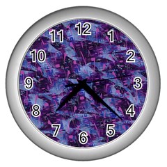 Techno Grunge Punk Wall Clocks (silver) 