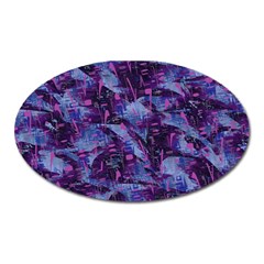 Techno Grunge Punk Oval Magnet