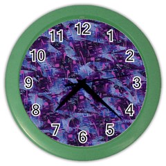 Techno Grunge Punk Color Wall Clocks