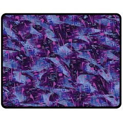 Techno Grunge Punk Fleece Blanket (medium) 