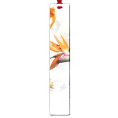 Exotic Birds Of Paradise And Flowers Watercolor Large Book Marks by TKKdesignsCo