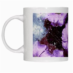 Flowers Purple Nature Art Abstract White Mugs by Celenk