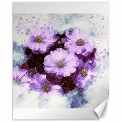 Flowers Purple Nature Art Abstract Canvas 16  X 20   by Celenk