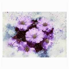 Flowers Purple Nature Art Abstract Large Glasses Cloth by Celenk