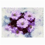 Flowers Purple Nature Art Abstract Large Glasses Cloth Front