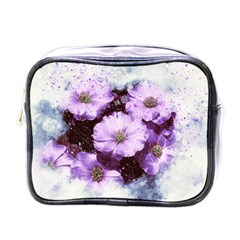 Flowers Purple Nature Art Abstract Mini Toiletries Bags by Celenk