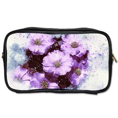 Flowers Purple Nature Art Abstract Toiletries Bags by Celenk