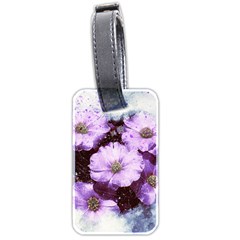 Flowers Purple Nature Art Abstract Luggage Tags (two Sides)