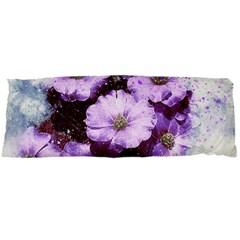 Flowers Purple Nature Art Abstract Body Pillow Case Dakimakura (two Sides) by Celenk