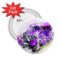 Car Old Car Art Abstract 2 25  Buttons (100 Pack) 