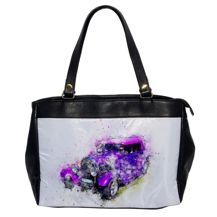 Car Old Car Art Abstract Office Handbags