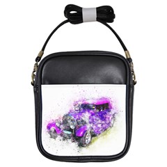 Car Old Car Art Abstract Girls Sling Bags by Celenk