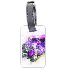 Car Old Car Art Abstract Luggage Tags (one Side)  by Celenk