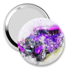 Car Old Car Art Abstract 3  Handbag Mirrors by Celenk