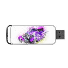 Car Old Car Art Abstract Portable Usb Flash (one Side) by Celenk