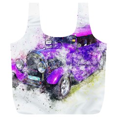 Car Old Car Art Abstract Full Print Recycle Bags (l)  by Celenk