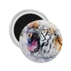 Tiger Roar Animal Art Abstract 2 25  Magnets by Celenk