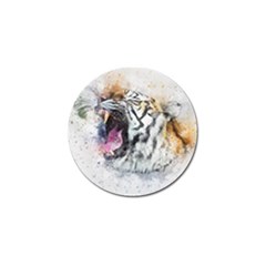 Tiger Roar Animal Art Abstract Golf Ball Marker by Celenk