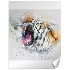 Tiger Roar Animal Art Abstract Canvas 12  X 16   by Celenk