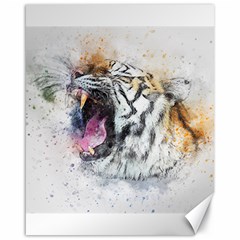 Tiger Roar Animal Art Abstract Canvas 16  X 20   by Celenk