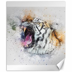 Tiger Roar Animal Art Abstract Canvas 20  X 24   by Celenk