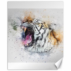 Tiger Roar Animal Art Abstract Canvas 11  X 14   by Celenk