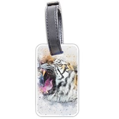 Tiger Roar Animal Art Abstract Luggage Tags (one Side)  by Celenk