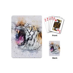 Tiger Roar Animal Art Abstract Playing Cards (mini)  by Celenk