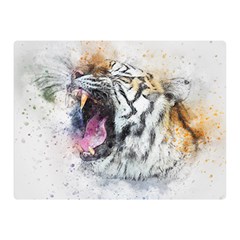 Tiger Roar Animal Art Abstract Double Sided Flano Blanket (mini)  by Celenk