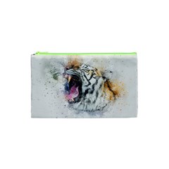 Tiger Roar Animal Art Abstract Cosmetic Bag (xs) by Celenk