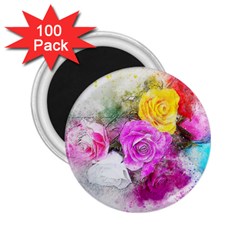 Flowers Bouquet Art Abstract 2 25  Magnets (100 Pack) 