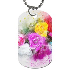 Flowers Bouquet Art Abstract Dog Tag (two Sides) by Celenk