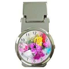 Flowers Bouquet Art Abstract Money Clip Watches by Celenk