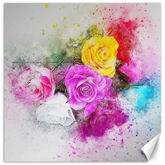 Flowers Bouquet Art Abstract Canvas 20  X 20   by Celenk