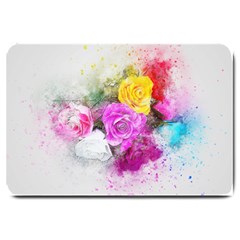 Flowers Bouquet Art Abstract Large Doormat  by Celenk