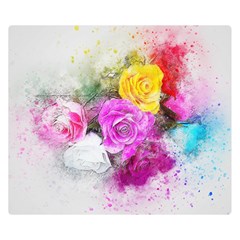 Flowers Bouquet Art Abstract Double Sided Flano Blanket (small)  by Celenk