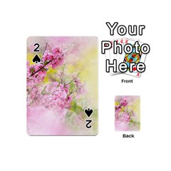 Flowers Pink Art Abstract Nature Playing Cards 54 (mini)  by Celenk